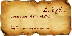 Longauer Árpád névjegykártya